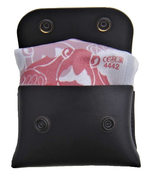 Radar belt pouch black for disposable gloves