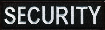 Security patch 3,8x13,5 cm velcro badge vest patches