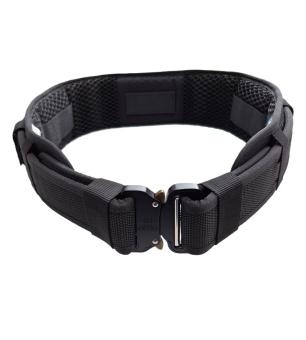 Tactical belt with laser cut padding black