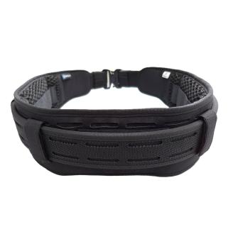Tactical belt with laser cut padding black