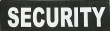 Reflective SECURITY patch 3.8x13.5 cm velcro badge