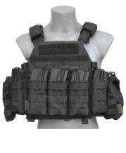 DCS 5.56 Black class 4 plate carrier open bungee Stand Alone