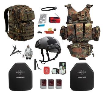 Noodpakket oorlog 72h noodrugzak Flecktarn PC klasse 4