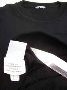 Snijwerende T-shirt / Coolmax-Cutyarn-Polyester / Korte mouwen / Zwart
