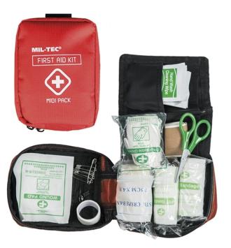 Midi EHBO kit rood voor onderweg noodpakket