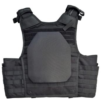 Enforcer zwart 2 platen NIJ-4 Stand Alone kogelvrij vest zwart