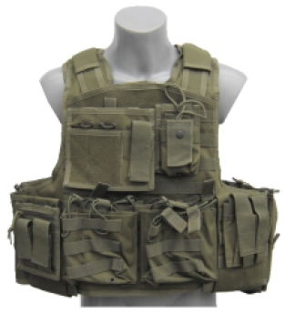 MOD plate carrier NIJ-4+(04) Stand Alone Oliv met tasjes