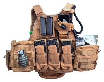 Coyote plate carrier klasse 4 + zijplaten + actief set 0101.04 Operator