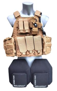 Coyote plate carrier klasse 4 + zijplaten + actief set 0101.04 Operator