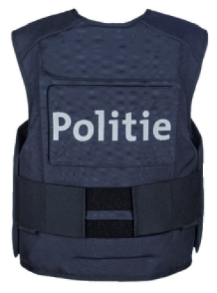 HO1-KR1 Lasercut Lokale Politie kogelwerende vest CAST 2017 blauw