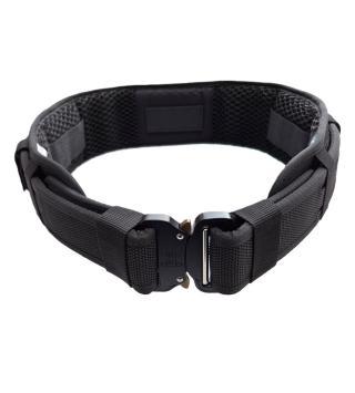 Tactical belt with laser cut padding black