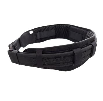 Tactical belt with laser cut padding black