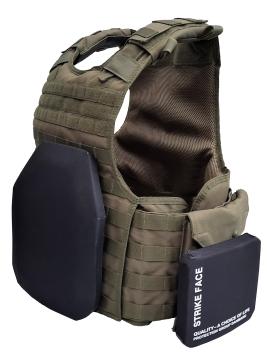QPC Oliv plate carrier klasse 4 met zijplaten SA