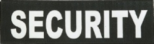 Refelcterende SECURITY patch 3,8x13,5 cm velcro badge