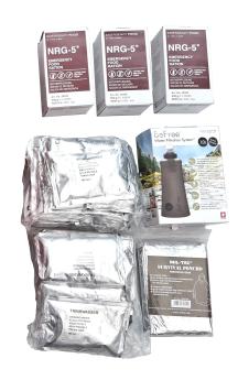 Red emergency kit with cross 72 hours survival for sale