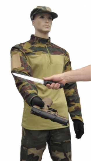 2XL - Snijwerende combat shirt UBAC Woodland Spec-Coolmesh VBR-Belgium