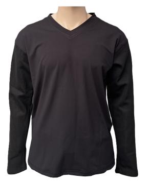 Snijwerende zachte mouwen T-shirt onderkleding zwart onder kogelvrij vest VBR-Belgium