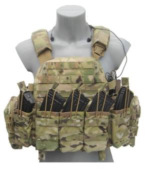 DCS AK 7.62 Multicam classe 4 +porte plaques latéraux élastique ouvert