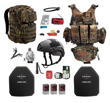 Noodpakket oorlog 72h noodrugzak Flecktarn PC klasse 4